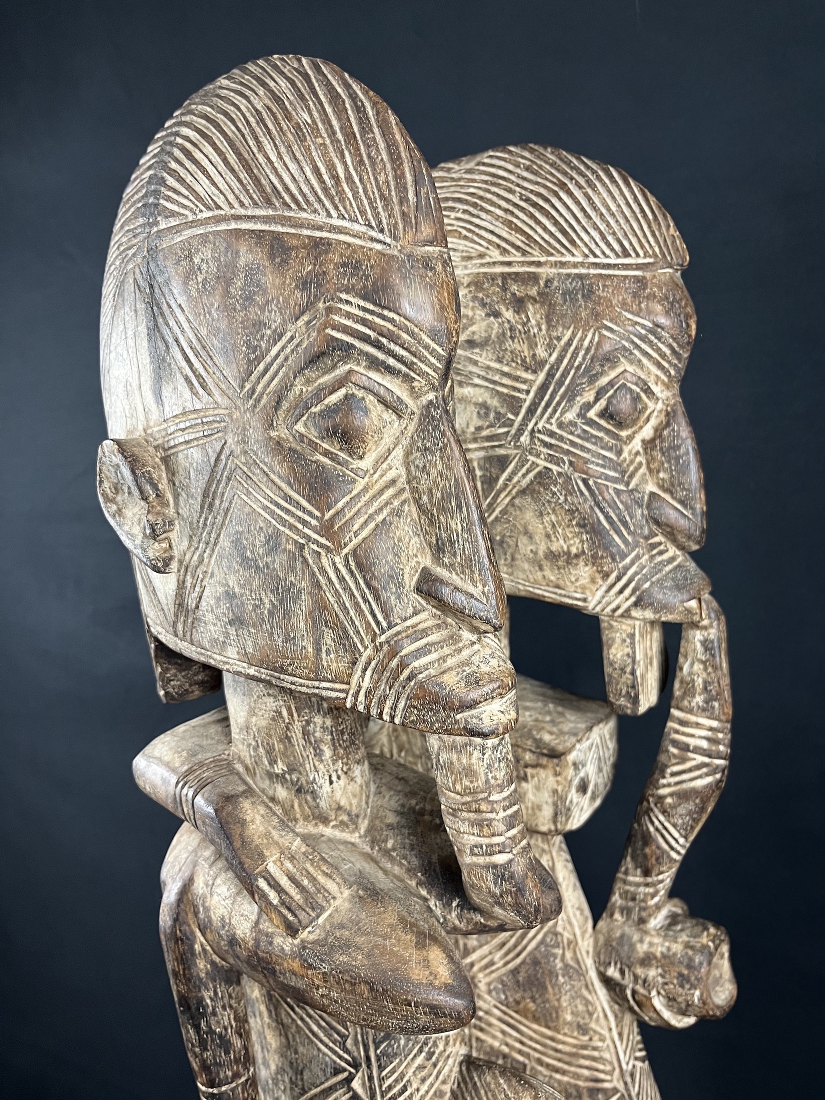 Photo 2 — Couple Dogon avec enfants — Dogon, Mali — Art tribal Africain