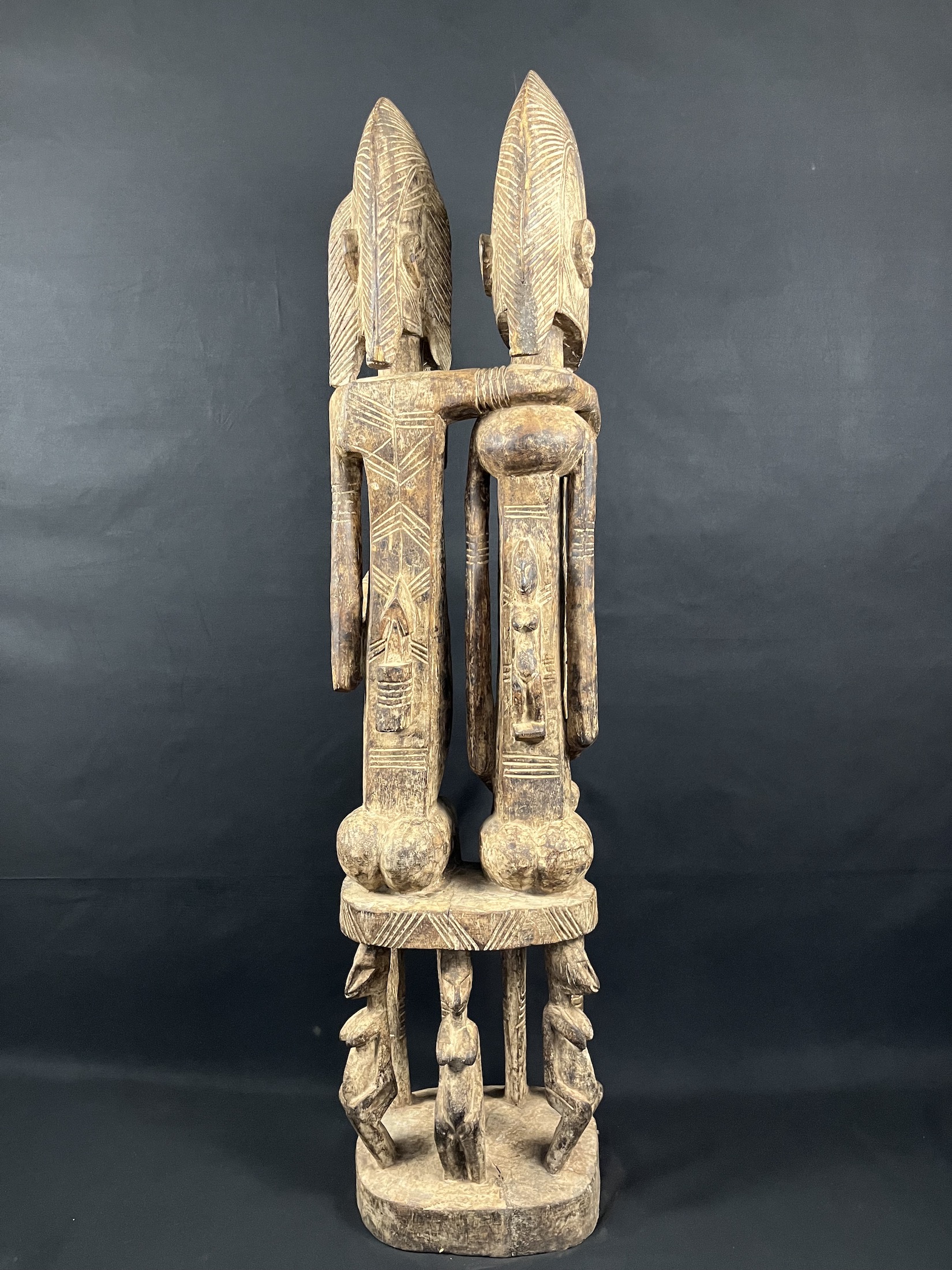 Photo 3 — Couple Dogon avec enfants — Dogon, Mali — Art tribal Africain