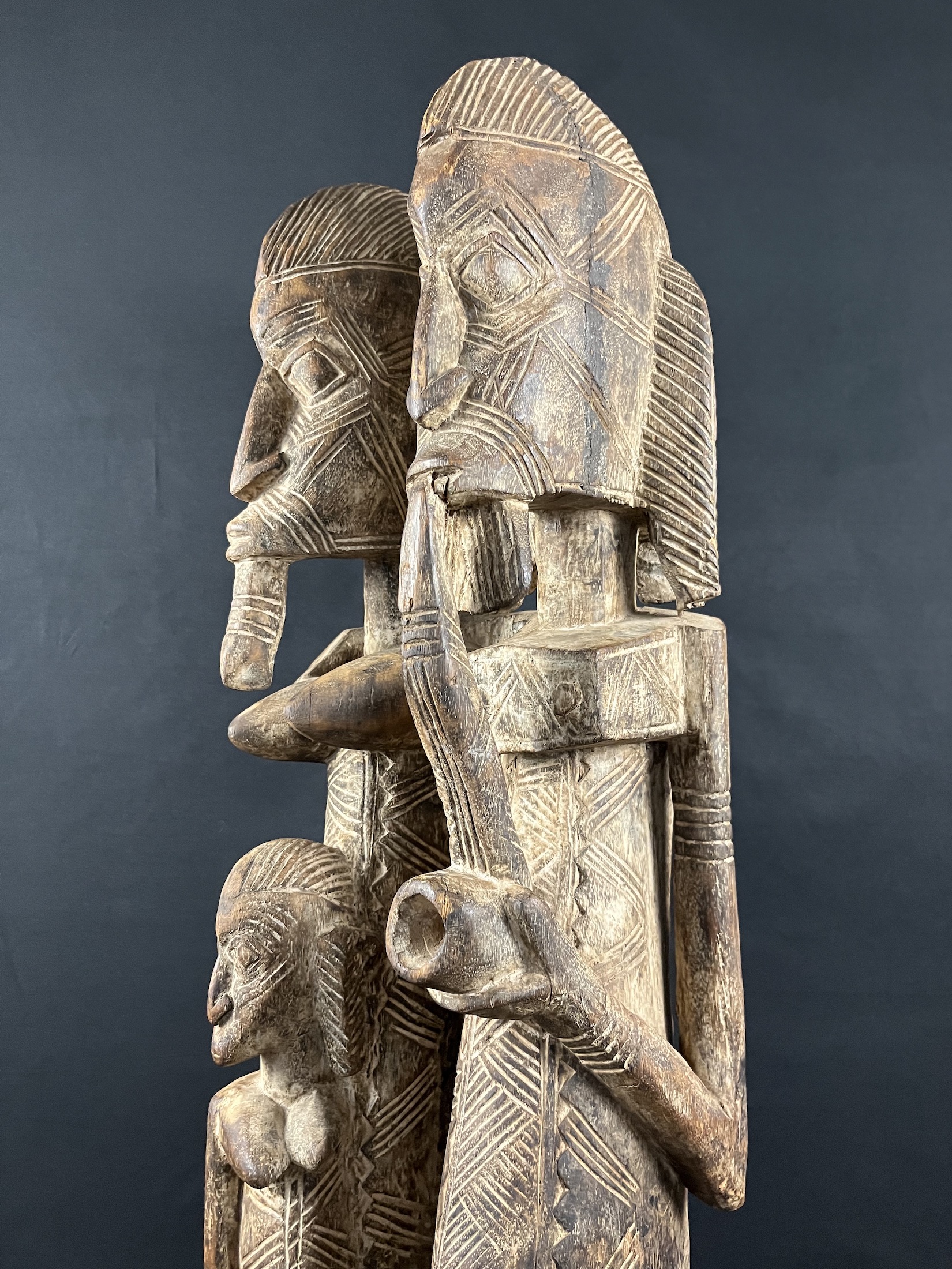 Photo 6 — Couple Dogon avec enfants — Dogon, Mali — Art tribal Africain