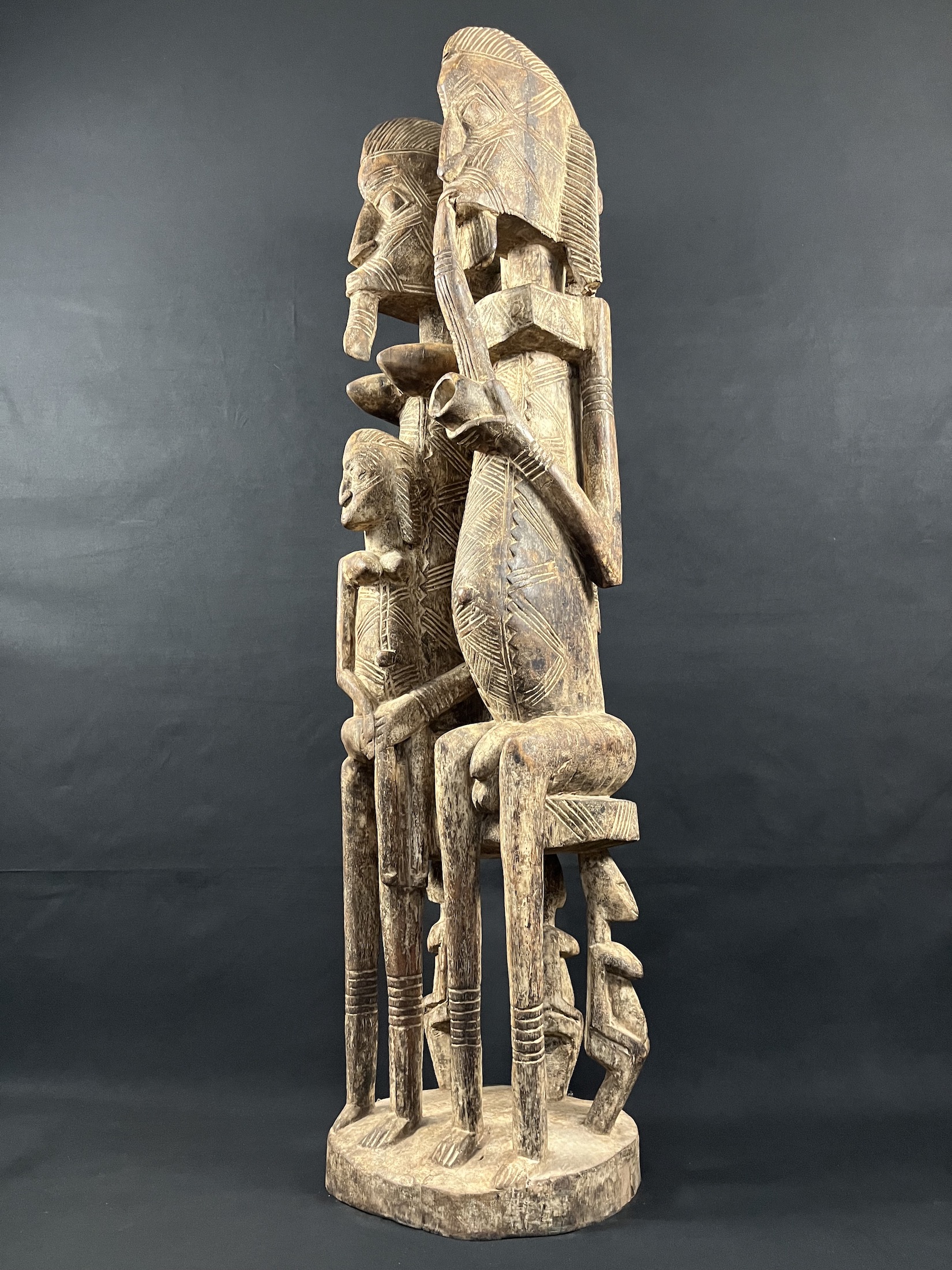 Photo 7 — Couple Dogon avec enfants — Dogon, Mali — Art tribal Africain
