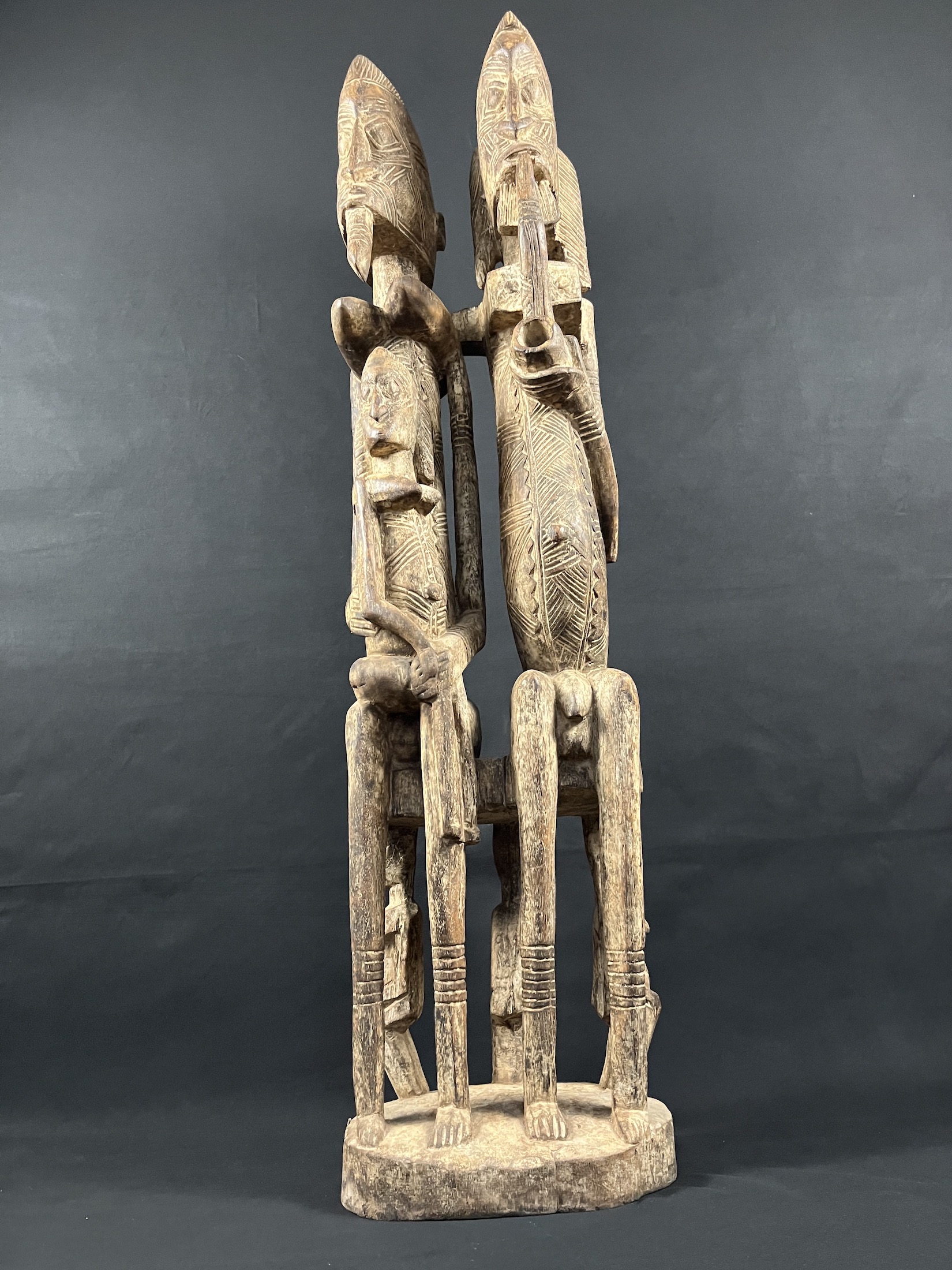 Photo 8 — Couple Dogon avec enfants — Dogon, Mali — Art tribal Africain
