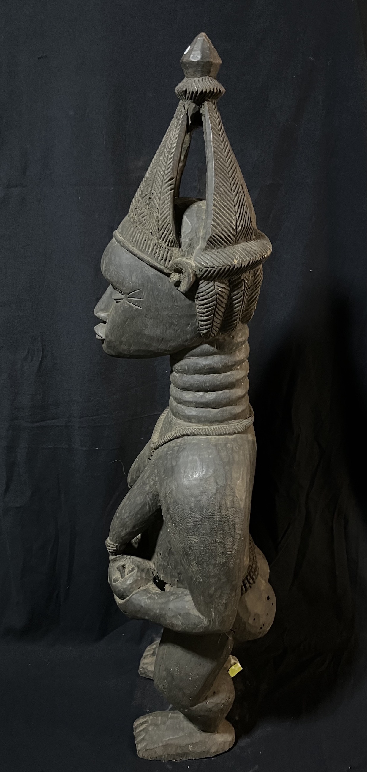 Photo 2 — Statue maternité Sowo wa — Mendé, Sierra Léone — Art tribal Africain