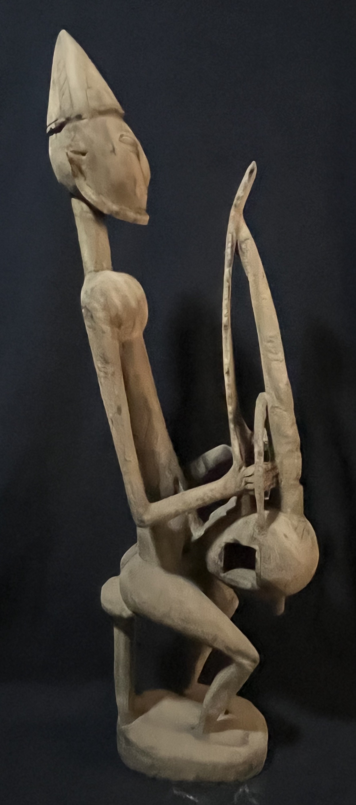 Statue Dogon « Joueur de Kora » — Dogon, Mali — Art tribal Africain