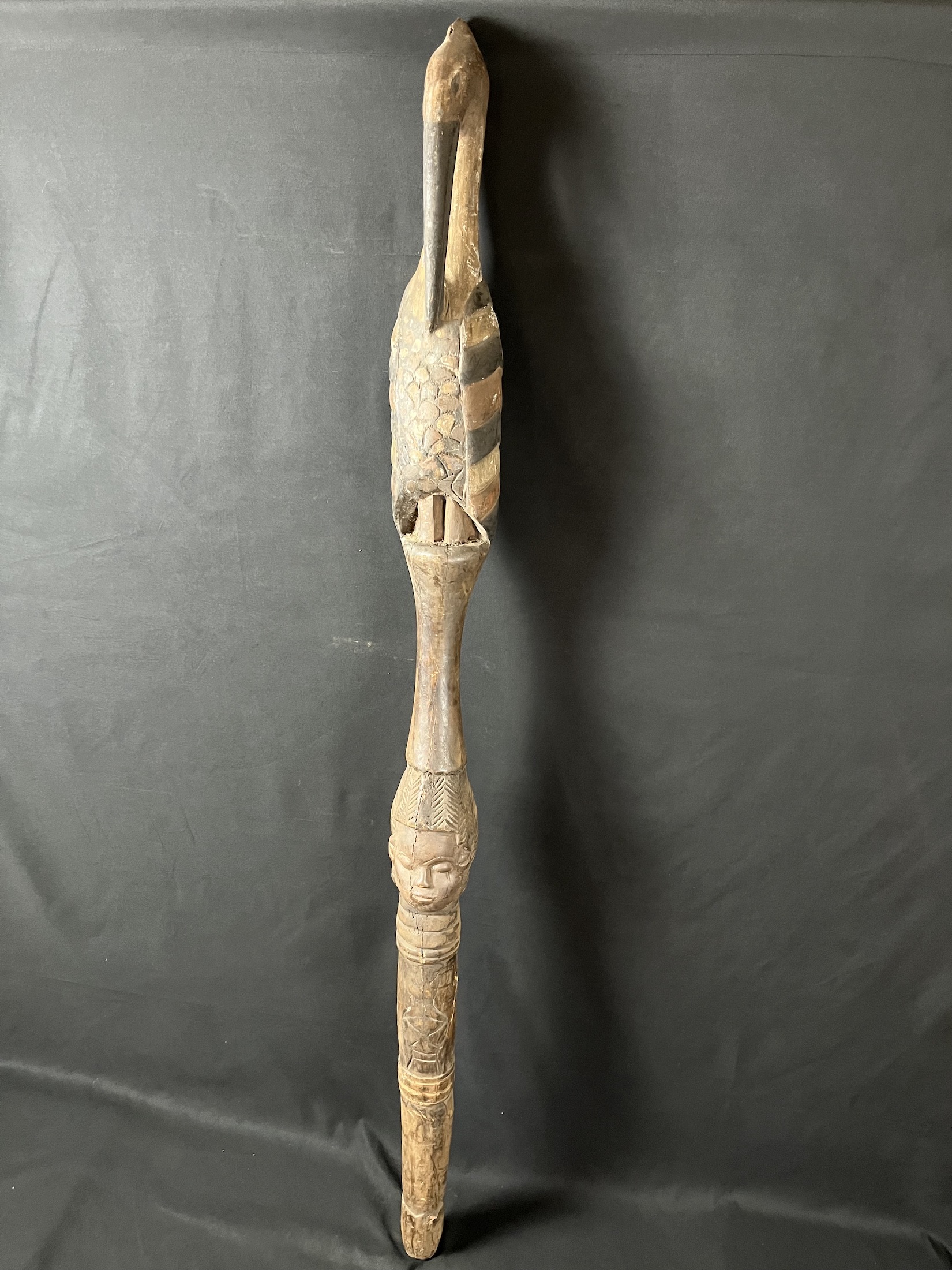Sceptre de Dignitaire Baga avec Représentation Anthropo-Zoomorphe — Baga, Guinée — Art tribal Africain