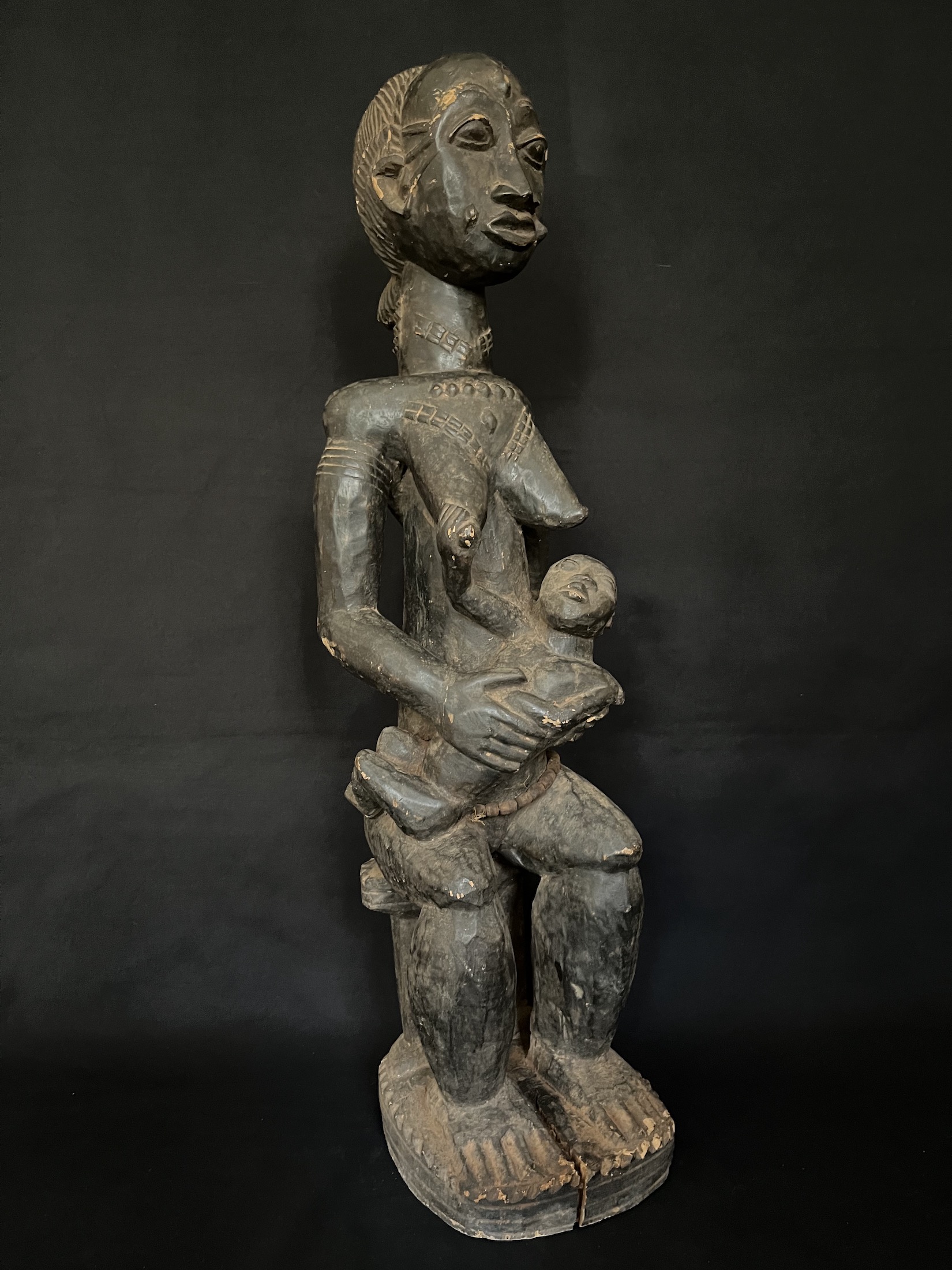 Femme Baoulé maternité — Baoulé, Côte d’Ivoire — Art tribal Africain