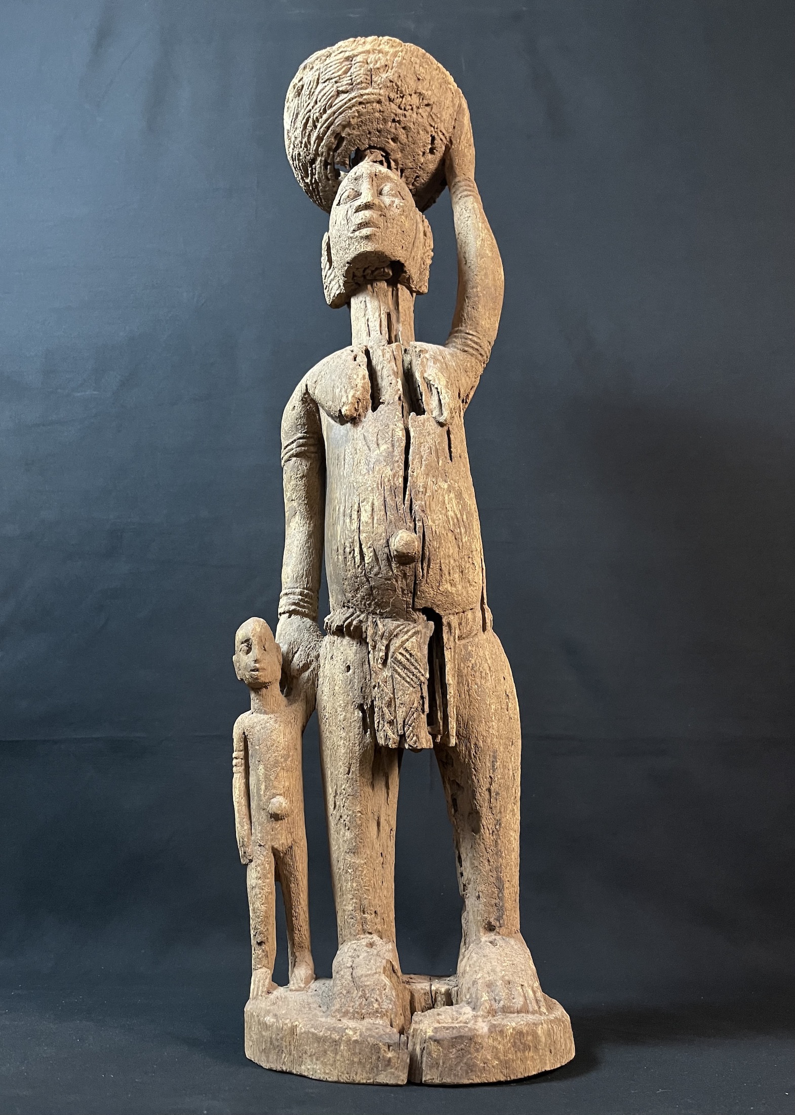Statue Bambara mère enfant — Bambara, Mali — Art tribal Africain
