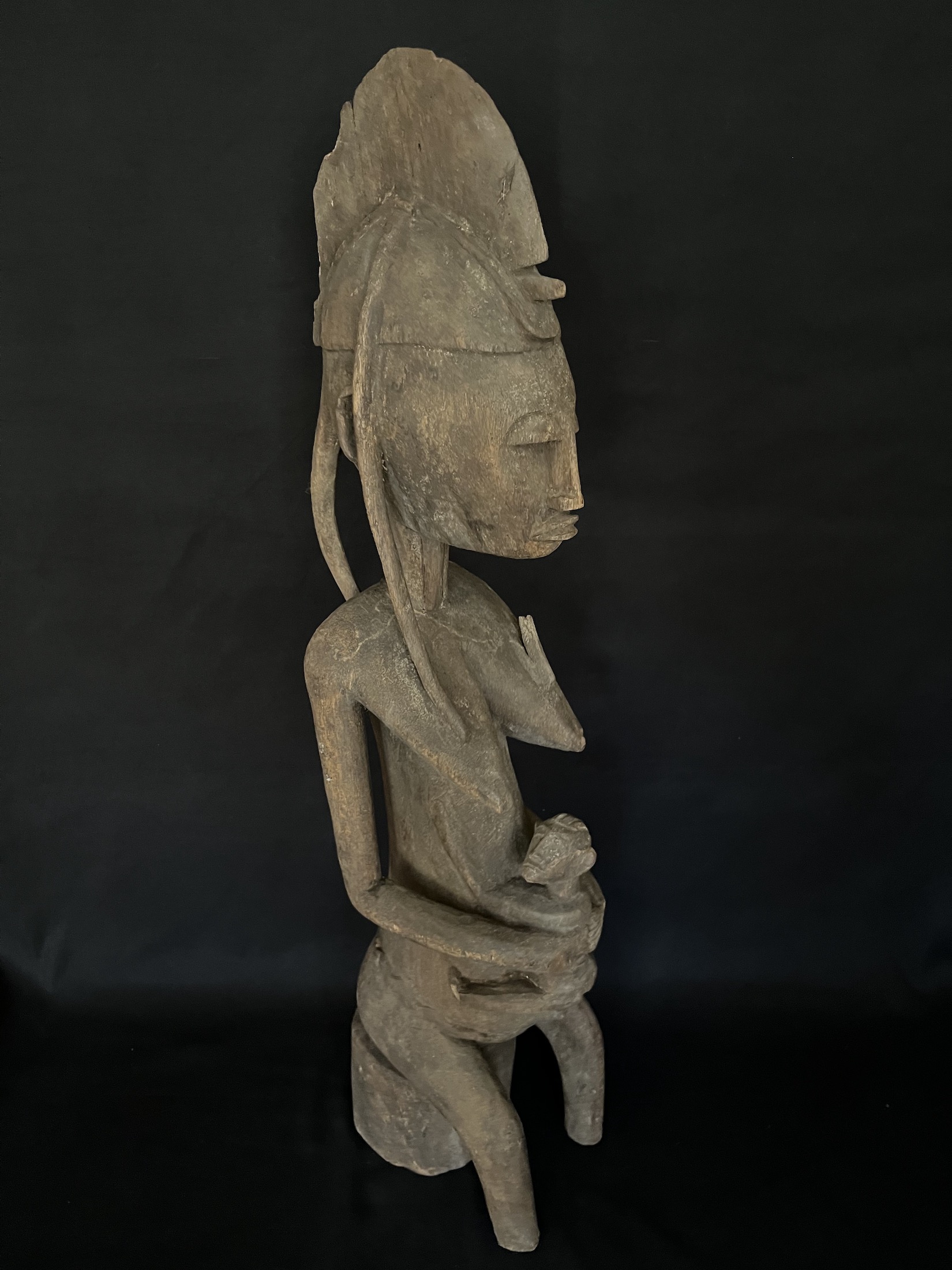 Photo 3 — Femme assise portant son enfant sur le ventre — Bambara, Mali — Art tribal Africain