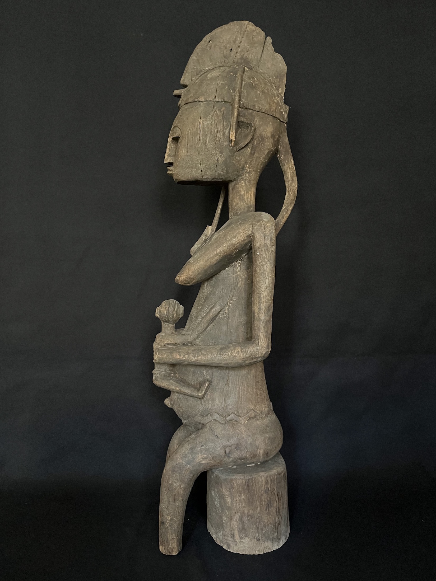 Photo 6 — Femme assise portant son enfant sur le ventre — Bambara, Mali — Art tribal Africain