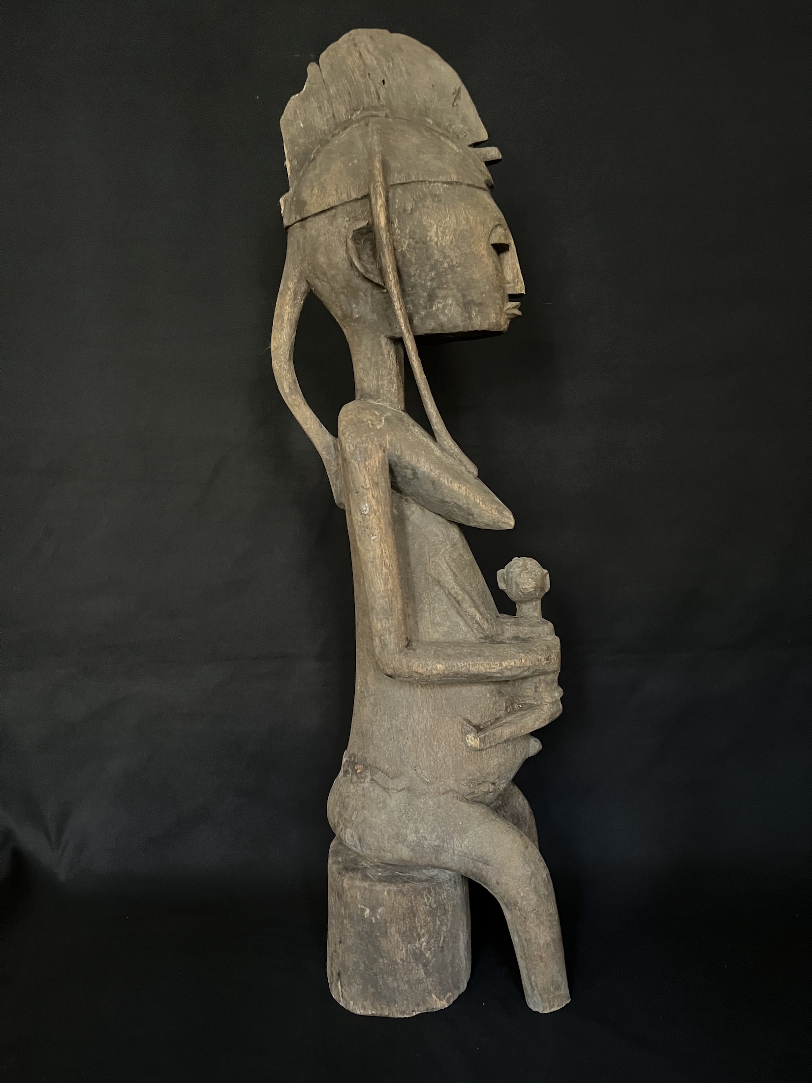 Photo 8 — Femme assise portant son enfant sur le ventre — Bambara, Mali — Art tribal Africain